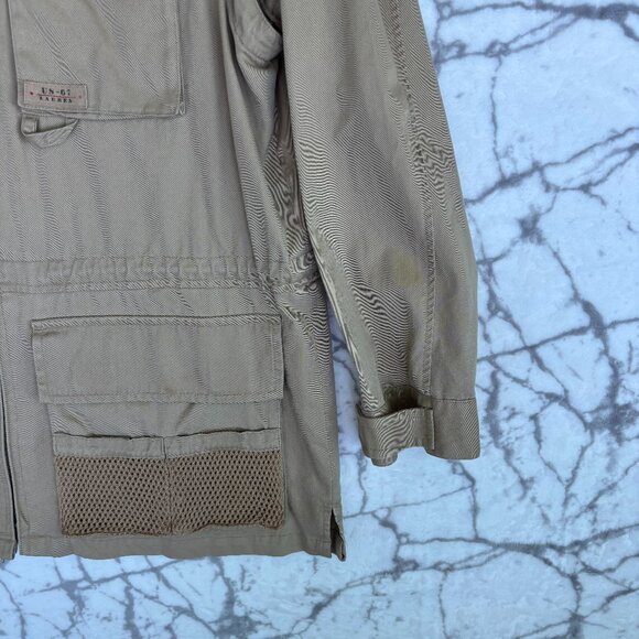 RALPH LAUREN Fishing Jacket Men's S Tan Utility Removeable Sleeves Multi-Pockets - Picture 6 of 8